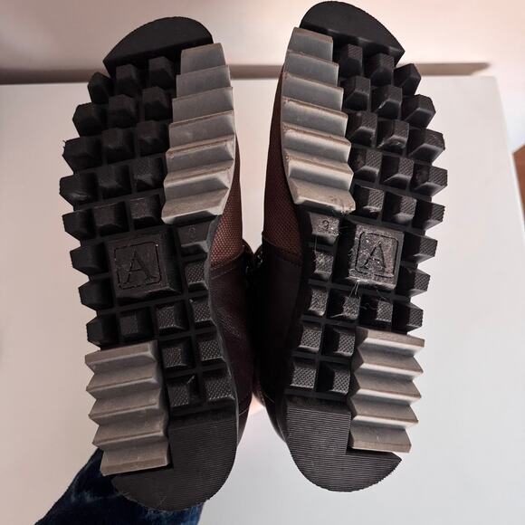 Aquatalia Women's Darya Weatherproof Leather-Trim Hiking Boot Brown Size 9 - Picture 8 of 8